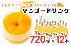 KU128 あふれる果実感！マンゴードリンク12本セット(各720ml)【宮崎果汁】