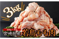 KU365 便利な小分け10袋！宮崎県産若鶏もも肉 計3kg（300g×10袋）【スーパーほりぐち】