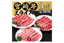 MCT3US-12 【定期便・全3回】宮崎牛スライス 3ヶ月定期便！合計1.2kg
