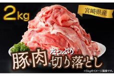 ＜2025年10月発送分＞宮崎県産 豚肉切り落とし 250g×8パック 合計2kg