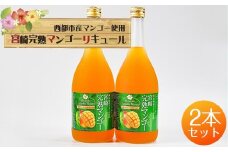 マンゴー王国・西都市のマンゴー１００％使用　とろりと魅惑のスイーツリキュール2本セット＜1.4-21＞