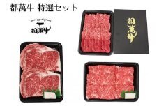 都萬牛 黒毛和牛特選セット 牛肉 すき焼き・焼肉・ステーキ三昧 牛肉 すき焼肉  ＜5-3＞