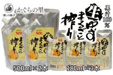 「銀の柚子」生ゆずまるごと搾りセット かぐらの里＜2.4-5＞