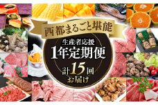 【季節の定期便】12ヶ月毎月届く西都まるごと堪能セット15品お届け！【シルバーコース  】宮崎牛 うなぎ 牛肉 豚肉 鶏肉 すき焼き 鍋等＜20-8＞
