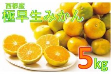 西都市産 極早生～早生みかん 5kg 【先行予約】＜1-219＞