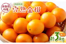 宮崎県西都市産完熟金柑 きんかん3kg（3L～L）西都市特産品＜1.2-41＞【先行予約】