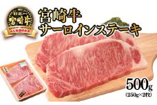 宮崎牛サーロインステーキ500g（250ｇ×2枚）牛肉 ステーキ 4等級以上 内閣総理大臣賞4連覇 厳選の西都市産宮崎牛＜3-43＞