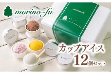 【もりのふうオリジナル】5種類（定番＋季節限定）カップアイス12個セット アイスクリーム＜1-250＞★