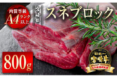 宮崎牛スネブロック800g  A4等級以上ブランド 内閣総理大臣賞4連覇 ＜1.2-51＞　　