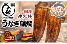【土用の丑・残りわずかです】国産うなぎ かば焼2尾 熟成たれ付 炭火の香ばさ際立つ 老舗「うなぎの入船」宮崎 蒲焼 鰻 うなぎ＜2-29＞丑の日