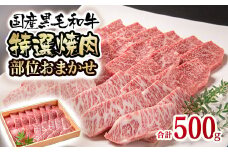 黒毛和牛 希少部位を含む特選焼肉 500g＜1.6-35＞焼肉用 牛肉 国産