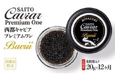  【12ヶ月定期便】SAITO CAVIAR PREMIUM ONE BAERII 20g×12ヶ月 ＜50-1＞キャビア 西都市オリジナル 