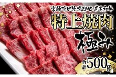 黒毛和牛稀少部位を含む 特上焼肉極み500g 有田牧畜産業ブランドEMO牛 牛肉 焼肉 国産牛肉＜1.8-23＞