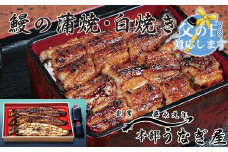 【父の日ギフト】本部うなぎ屋 鰻の蒲焼２尾 白焼き１尾セット 国産うなぎ 宮崎 蒲焼 鰻 ＜4.6-2＞