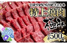 【お中元ギフト】黒毛和牛稀少部位を含む 特上焼肉極み500g 有田牧畜産業ブランドEMO牛 牛肉 焼肉 国産牛肉＜1.8-23＞
