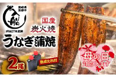 【母の日ギフト】うなぎ 蒲焼 2尾 炭火焼 無頭 炭火の香ばさ際立つ老舗 「うなぎの入船」熟成たれ付 国産 宮崎 蒲焼 鰻 宮崎 かば焼 鰻 ＜2-29＞