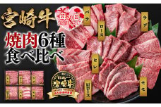 【母の日ギフト】宮崎牛 6種盛り焼肉 食べ比べセット600g 4等級以上 国産牛 肉  ブランド牛 ミヤチク 内閣総理大臣賞4連覇＜2.2-17＞