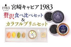 宮崎キャビア MIYAZAKI CAVAIAR 1983　贅沢食べ比べセット（20g×2個）＆MIYAZAKI CAVAIAR 12ｇカラフルブリニセット  国産「ジャパンキャビア」＜13-8＞
