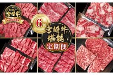 【定期便】宮崎牛 6回定期便 小分け ブランド牛 A４～A5等級 内閣総理大臣賞4連覇＜9-13＞焼き肉 すき焼き 牛肉 最高級黒毛和牛