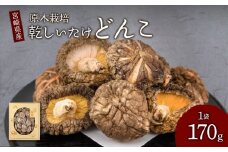 しいたけ 原木栽培 乾しいたけ どんこ 170g 直径約4~6cm 贈答用 化粧箱入り 贈り物 ギフト 包装配送 のし対応可 椎茸 乾燥 干し シイタケ きのこ 国産 九州産 宮崎県 送料無料
