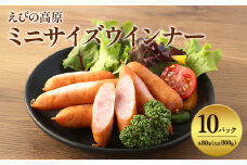 【2025年9月発送】えびの高原 ミニサイズ ウインナー 80g×10パック 合計 800g 豚肉 牛肉 人気  おかず お弁当 おつまみ 総菜 冷蔵 加工品 焼肉 ギフト 九州 宮崎県 えびの市 送料無料