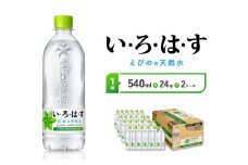 いろはす 天然水 540ml PET【コカ・コーラ】 ペットボトル 2箱(48本) ミネラルウォーター ナチュラルミネラルウォーター 飲料水 飲料 鉱水 常温 防災 災害 備蓄 備蓄品 ローリングストック キャンプ アウトドア ギフト 国産 九州 宮崎県 えびの市 送料無料