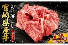 宮崎県産 黒牛 切り落とし 肩ロース 1.2kg （400g×3パック） 赤身 牛肉 切り落としセット 肉 お肉 牛 国産牛 ロース肉 セット 小分け 真空パック コスパ 冷凍 贈答 ギフト 人気 国産 えびの市 送料無料