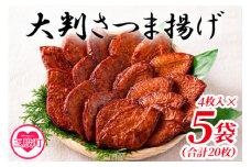 ＜さつま揚げ大判天 計20枚(4枚×5パック)＞ かまぼこ お取り寄せグルメ 鍋 野菜 さつまあげ つけあげ グルメ 贈り物 ギフト 贈答用 お取り寄せ お土産 母の日 おやつ お酒 おつまみ おかず 料理 【MI178-kb】【日向屋かまぼこ店】