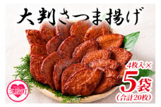 ＜さつま揚げ大判天 計20枚(4枚×5パック)＞ かまぼこ お取り寄せグルメ 鍋 野菜 さつまあげ つけあげ グルメ 贈り物 ギフト 贈答用 お取り寄せ お土産 母の日 おやつ お酒 おつまみ おかず 料理 【MI178-kb】【日向屋かまぼこ店】