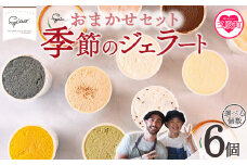 ＜おまかせセット 季節のジェラート 6個＞ お店セレクト フレーバー お任せ 宮崎県 三股町 スイーツ アイス ヘルシー おやつ 菓子 お菓子 洋菓子 おたのしみ お楽しみ プレゼント ギフト 贈答用 クリスマス ご当地 母の日 フローズン 氷菓 ジェラート アイスクリーム  【MI542-ci】【Ciao Gelateria】
