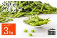 宮崎県産『冷凍えだまめ(3kg)』 自社農場生産の枝豆 時短調理につながる冷凍野菜 [国産 九州産 おつまみ お料理 ワンストップオンライン 10000円以下]  TF0296-P00019