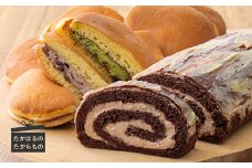 《甘さ控えめ》生どらと生チョコロールケーキセット 抹茶と生クリームのどら焼き [どらやき スイーツ 和風デザート 和菓子 洋菓子 お菓子 ワンストップオンライン] TF0377-P00014