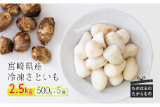 国産『冷凍さといも』2.5kg(500g×5袋) 自社農場生産の里芋 時短調理につながる冷凍カット野菜 ワンストップオンライン TF0480-P00019
