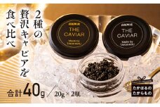 THE・CAVIAR(ザ・キャビア)2種食べ比べセット バエリとオシェトラ詰め合わせ 合計40g [高級 国産 日本産 ギフト 贈答 贈り物 プレゼント お中元 化粧箱入り BAERII OSETRA ワンストップオンライン] TF0509-P00066