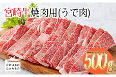 《A5・A4ランク》宮崎牛焼肉(うで肉) 約500g 内閣総理大臣賞受賞の黒毛和牛 [ブランド牛 牛肉 ワンストップオンライン] TF0568-P00012