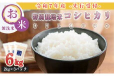【新米 先行受付！】《2025年産》霧島湧水が育む「きりしまのゆめ」コシヒカリ 6kg 減農薬栽培のお米[特別栽培米 無洗米 真空チャック式 令和7年産 ワンストップオンライン対応] TF0664-P00026