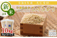 《新米》《先行受付》2024年産(令和6年産)「きりしまのゆめ」ヒノヒカリ 玄米10kg 霧島湧水が育む減農薬栽培のお米[特別栽培米 無洗米 真空チャック式 ワンストップオンライン] TF0630-P00026
