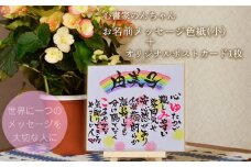《こころ暖まる贈り物》大切な人に贈る世界に1つのメッセージカード 心書家のんちゃんのオリジナルお名前色紙 [ギフト プレゼント 贈答 結婚式 退職祝い 誕生日 お祝い お礼 卒業記念 出産 記念日 ワンストップオンライン] TF0656-P00057