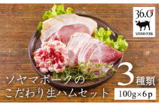 ソヤマポークのこだわり生ハム3種セット[ロース バラ モモ パンチェッタ おつまみ パーティー]TF0827-P00078