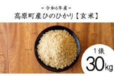 【令和6年産】宮崎県高原町産 ひのひかり玄米 30kg TF00845-P00079