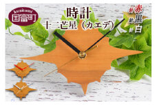 ＜時計 十二芒星(カエデ)【白針】＞翌月末迄に順次出荷