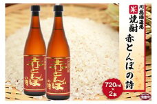 ＜川越酒造場　米焼酎「赤とんぼの詩」720ml×2本＞翌月末迄に順次出荷