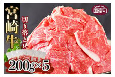 ＜宮崎牛 切り落とし 合計1kg（200g×5）＞翌月末迄に順次出荷