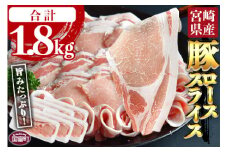 ＜宮崎県産豚ローススライス 合計1.8kg（300g×6）＞翌月末迄に順次出荷
