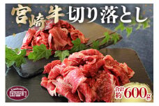 ＜宮崎牛切り落し 合計約600g (約300g×2パック)＞2か月以内に順次出荷