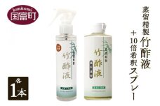 ＜蒸留精製竹酢液 1本（200ml）＋10倍希釈スプレー 1本（150ml）＞翌月末迄に順次出荷