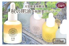 ＜大安野菜発酵油「秋の明油」～秋野菜ブレンド～ 100ml＞翌月末迄に順次出荷