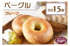 ＜宮崎県 ベーグル（プレーン）15個＞翌月末迄に順次出荷