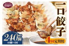 ＜4回定期便 一口餃子 60個入り（3か月に1回発送）＞翌月末迄に順次出荷【 餃子 ぎょうざ ギョウザ ギョーザ 宮崎餃子 宮崎 一口餃子 大明神 鶏肉 豚肉 野菜 居酒屋 おつまみ 晩御飯 お供 ビール 焼酎 ハイボール だれやめ 弁当 冷凍 白菜 定期便 】