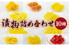 ＜漬物詰め合わせ 10種セット＞翌月末迄に順次出荷【 漬け物 詰め合わせ 食べ比べ セット 加工品 国産 沢庵 たくあん 大根 しそ味 ごはん ご飯のお供 お茶漬け 付け合わせ 】